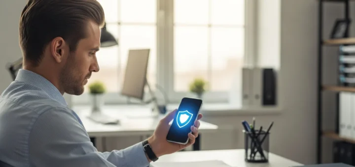 A man learns how to remove malware from iPhone using a secure recovery guide on his device.