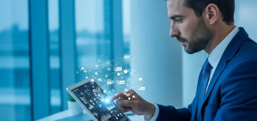 A professional man reviewing digital data for an EU AI Act compliance guide 2026.
