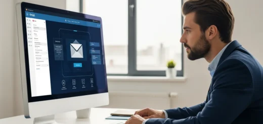 A professional man examining a suspicious message to learn how to identify phishing emails 2026.