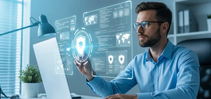 A developer reviewing open source package security scanning tools on a modern digital interface in 2026.