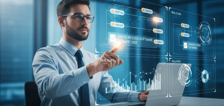 Dashboard interface showcasing modern shadow AI detection and management tools for 2026 enterprise security.