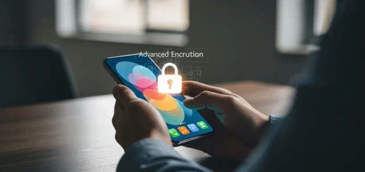 A comparison of the top encrypted messaging apps for privacy 2026 displayed on a secure mobile device.